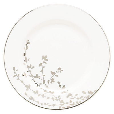 kate spade new york Gardener St Platinum Bone China Butter Plate, Silver/White, Dia.16cm kate spade new york Gardener St Platinum Bone China Butter Plate, Silver/White, Dia.16cm